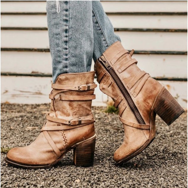 Izy Lynden Premium Leather Boots - Bellezza Republic