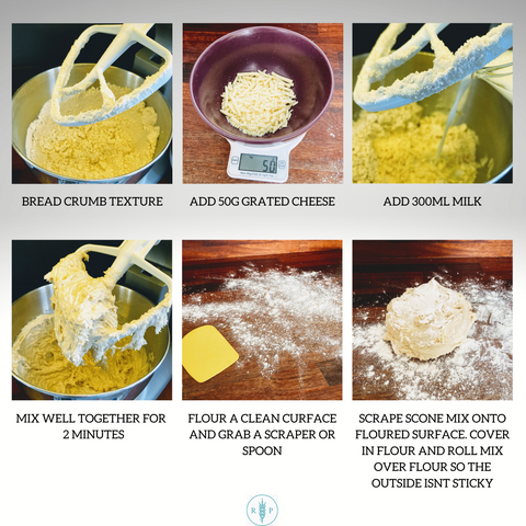 Mixing Cheese Scones