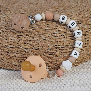 Chupeteros personalizados de silicona - chupeteros con nombre - Happy Moments Baby