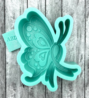 New Breast Cancer Butterfly  Freshie Silicone Mold - Aroma Bead Depot