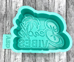 Beach Vibes with Palm Tree Freshie Silicone Mold - Aroma Bead Depot