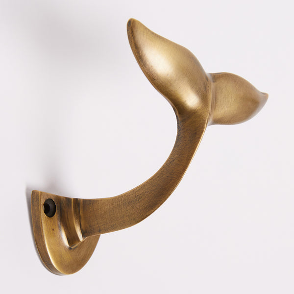 Whale Tail Hook - Satin Nickel – Hepburn Hardware