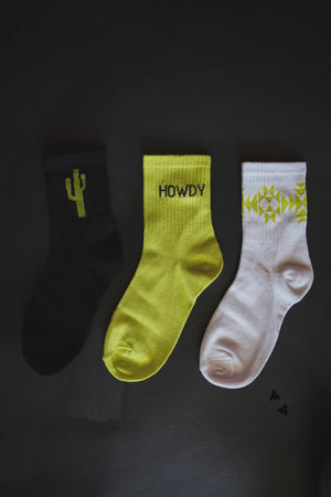 Sock Em Silly Set - Cacti Neon - Gravel Road Mercantile