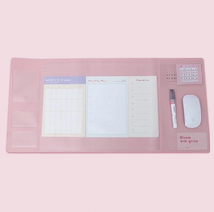 pink desk mat