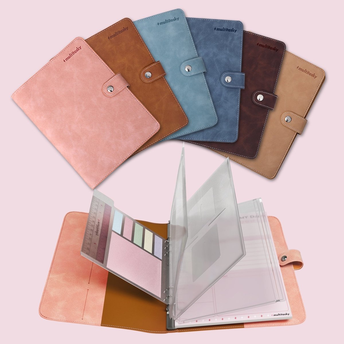 Vegan Leather Organizational Notebook/Journal A5/A6 (3 Paper Options) - Multitasky product image