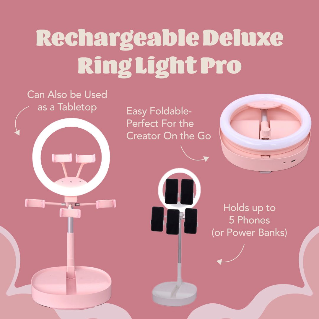 Deluxe Rechargeable Ring Light (with Built-in Battery)-image-2