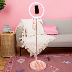 pink clip lamp