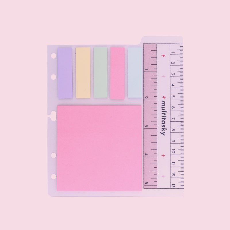 Sticky Note Ruler Insert for A5/A6 Looseleaf Notebook