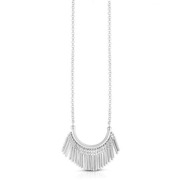 sterling silver fringe necklace