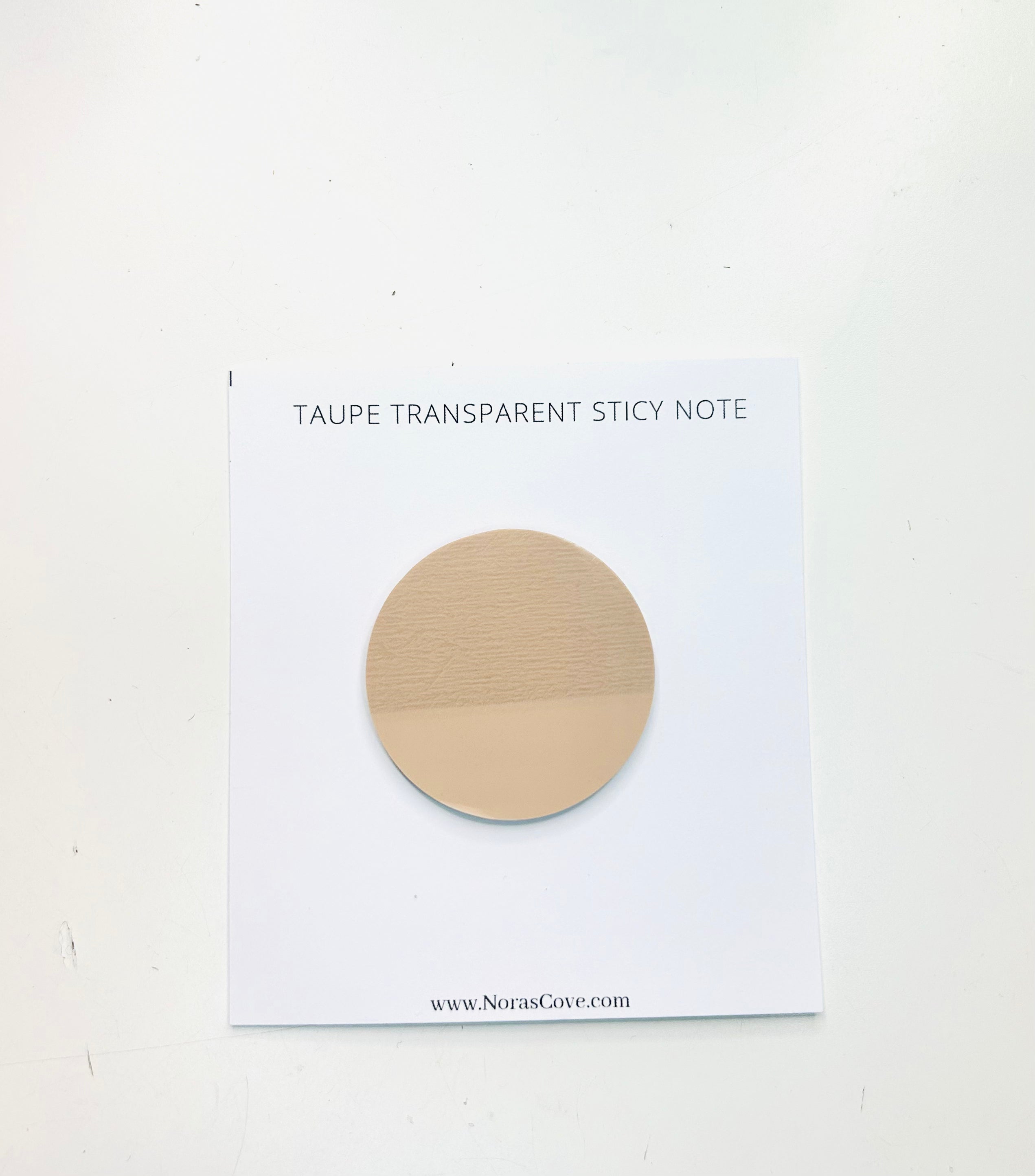 Medium taupe transparent sticky note