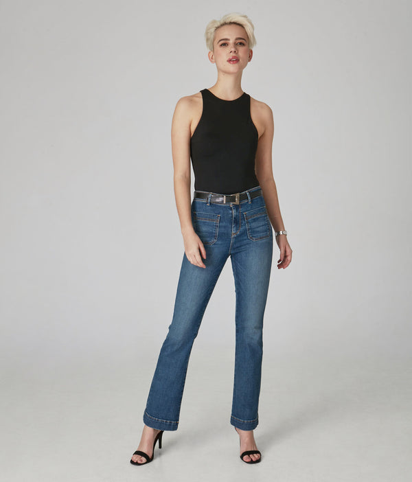 Billie Mini Bootcut Jeans In Sure Stretch® Denim With High Rise - Parade  Grey