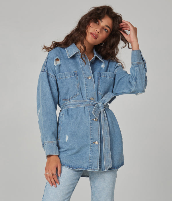 HAYDEN-DRB Belted Jacket – Lola Jeans - USA