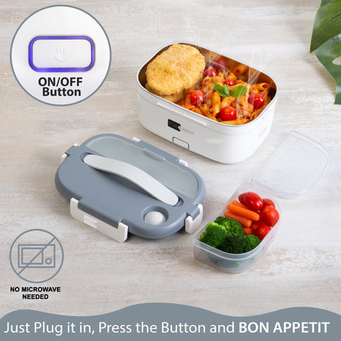 Stainless Steel Lunch Box Compartments Leak-proof Thermal Removable Handle  Box