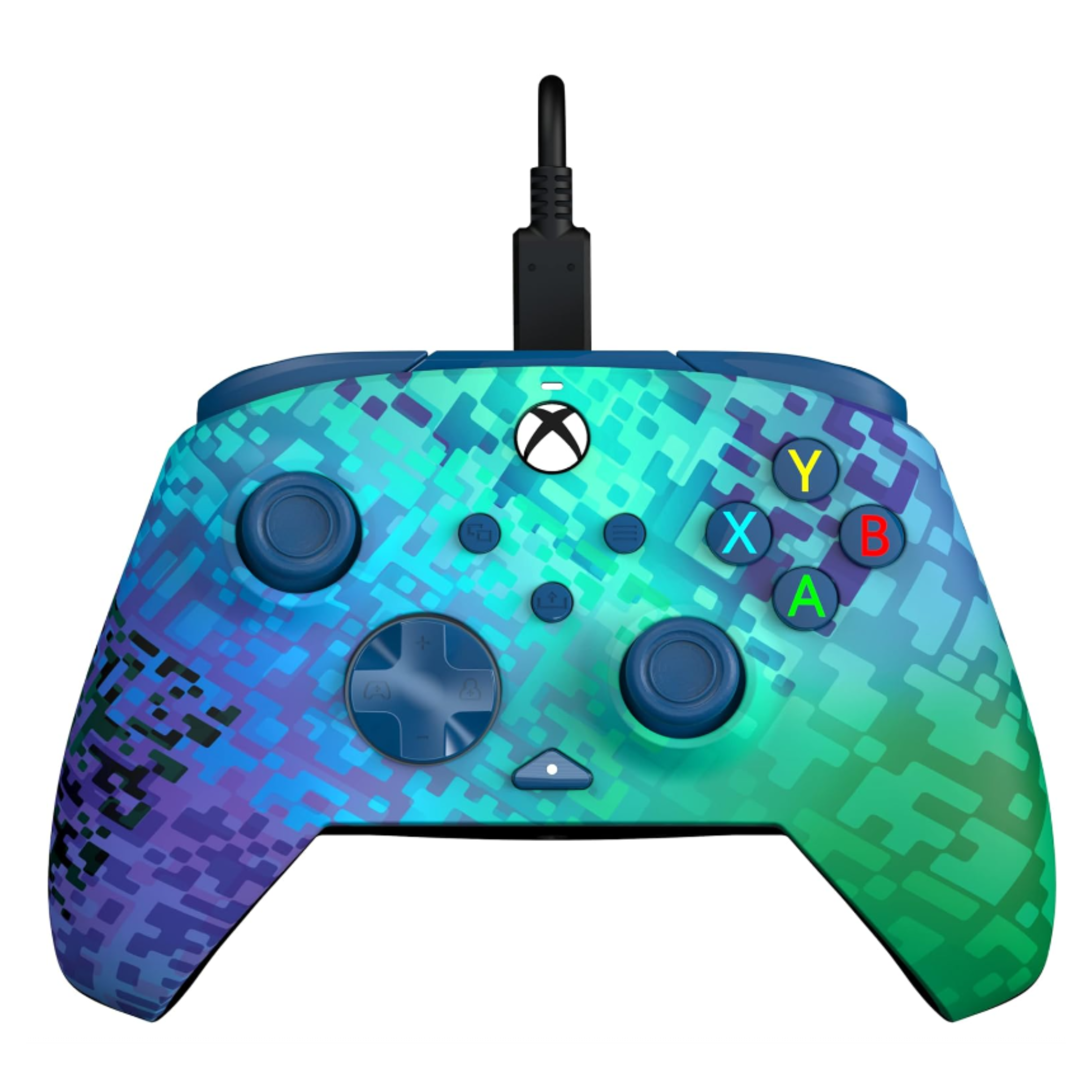 Image of PDP Rematch Wired Game Controller for XBox Series X/S/XBox One - Glitch Green