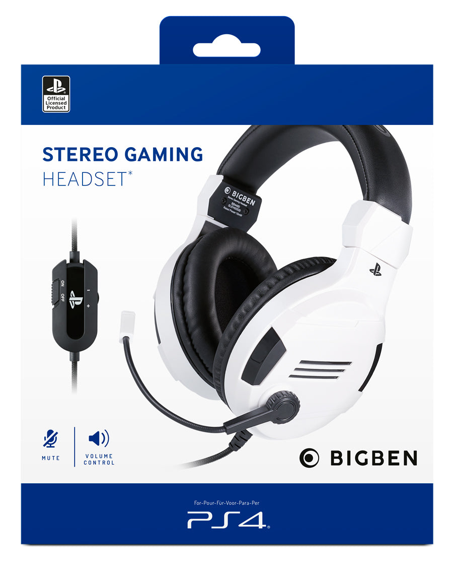 Image of White Stereo Gaming Headset V3 for Playstation 4/ Playstation 5