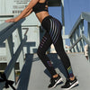 Colorful Reflection Fitness Push Up Leggings - AMOROUSDRESS