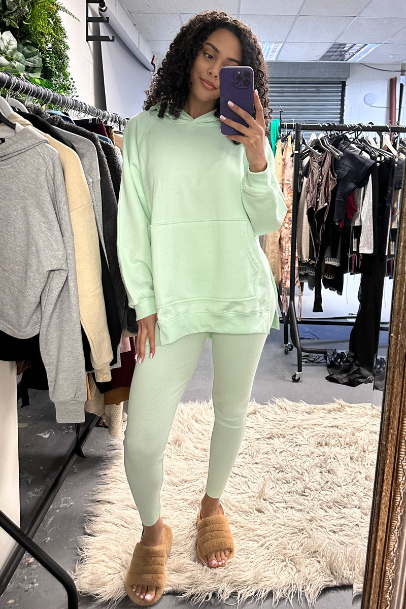 Mint Oversized Hoodie And Leggings Co-ord Set - Renee - Size 12/14