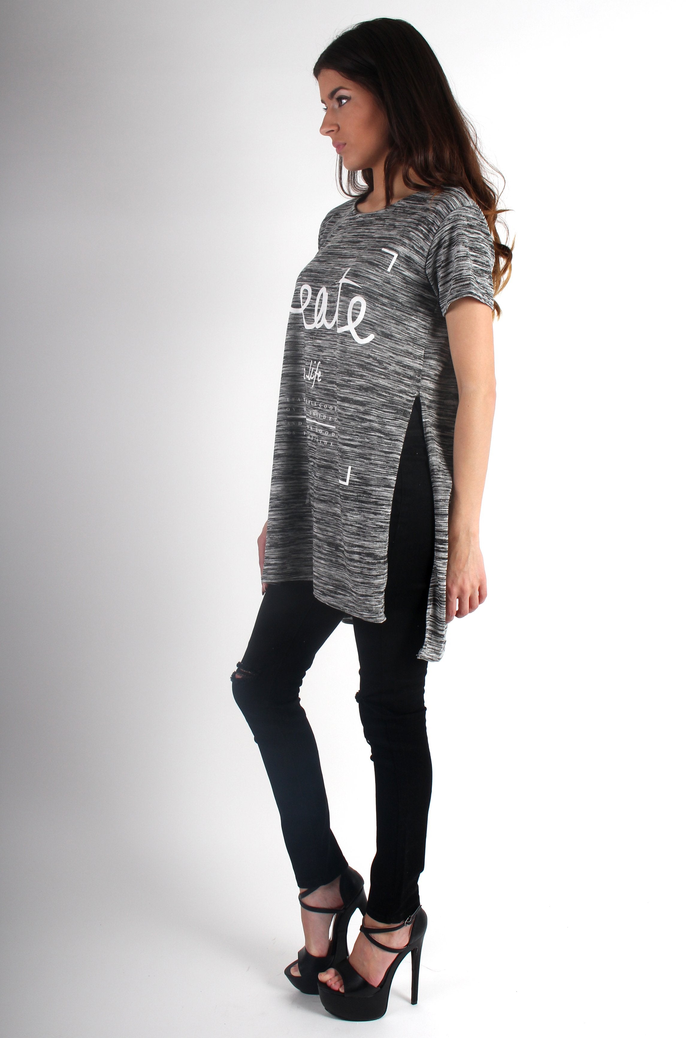 Beth Grey Create A Life Slogan Top