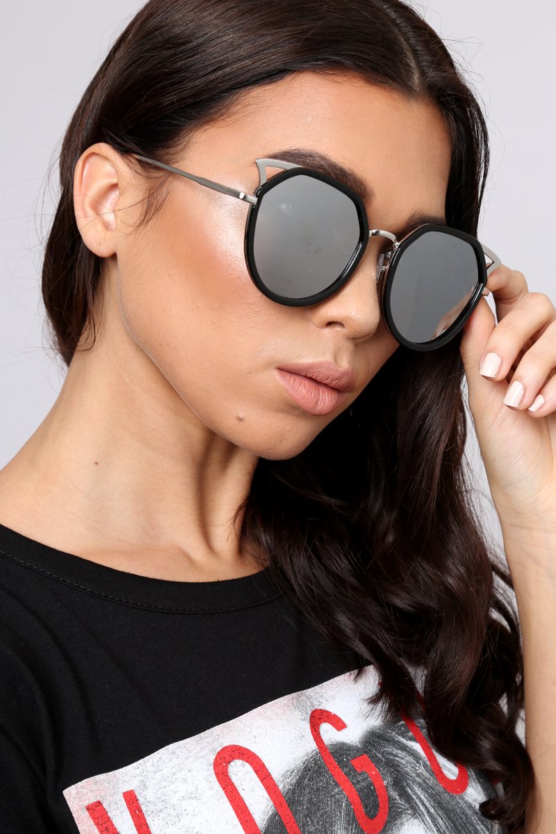 Black Cat Eye Sunglasses - Jesi