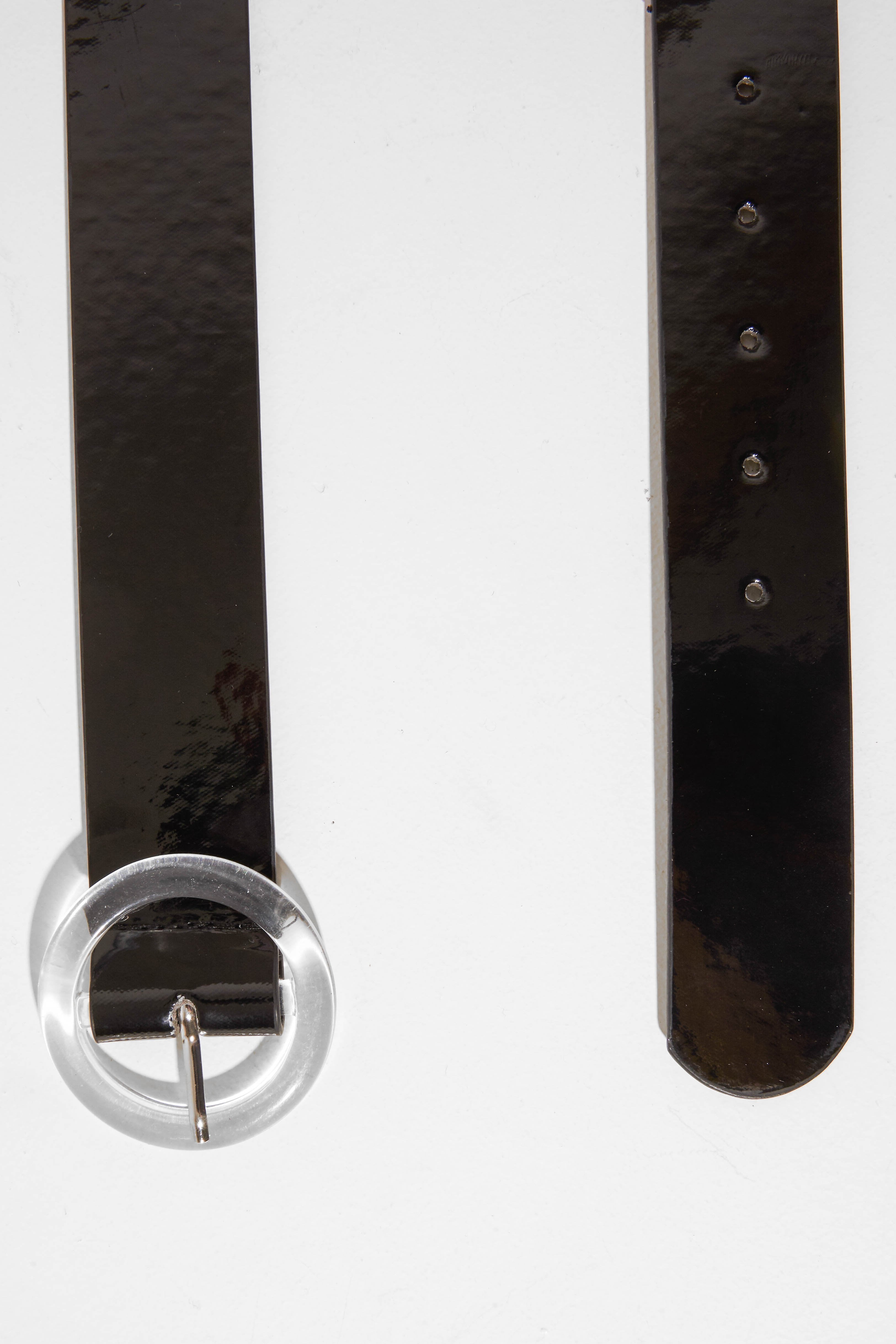 Black Clear Resin Buckle Belt - Mallory