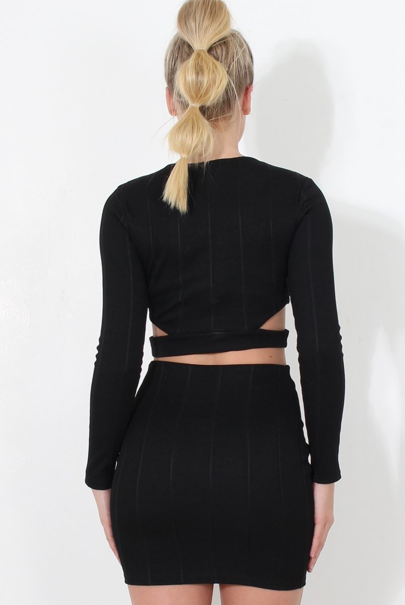 Black Cut Out Two Piece - Arianna