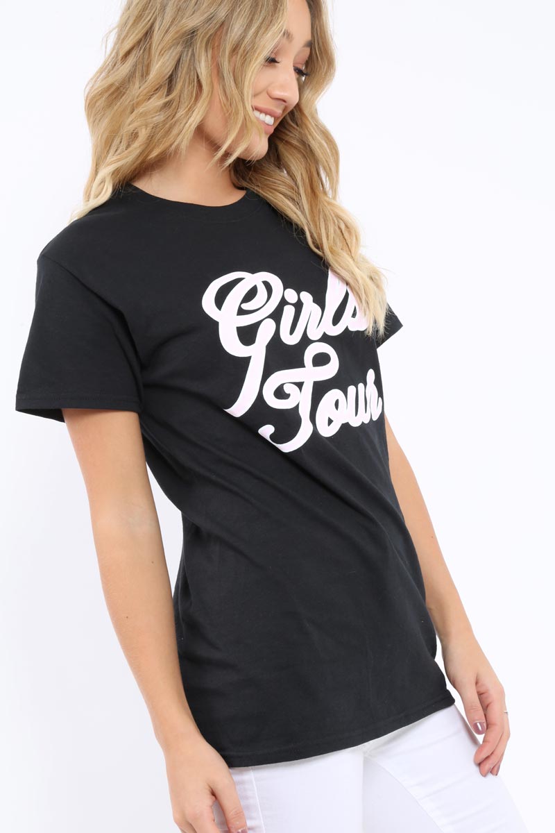 Black Girls Tour Slogan T-Shirt - Klo