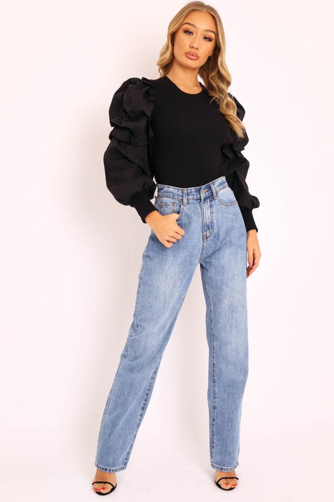 Blue Oversized Mom Jeans - Hannie