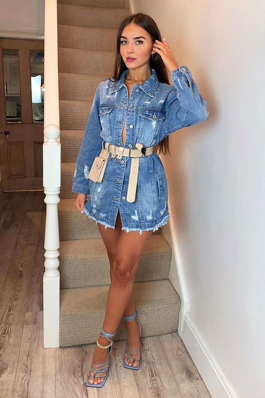 100+ Denim Dress Outfit Ideas For Blue Jean Style - ljanestyle