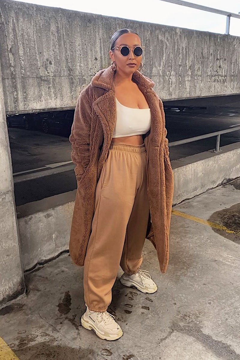 Camel Oversized Joggers - Erica - Size 4