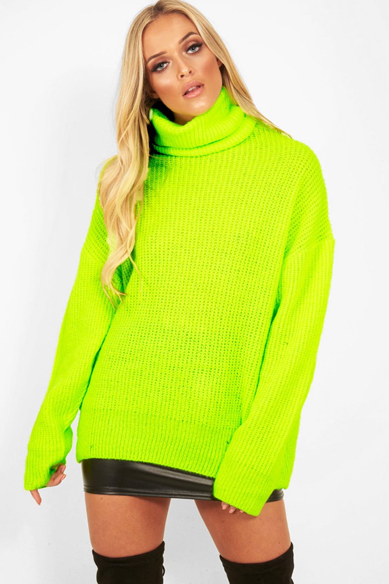 lime green roll neck