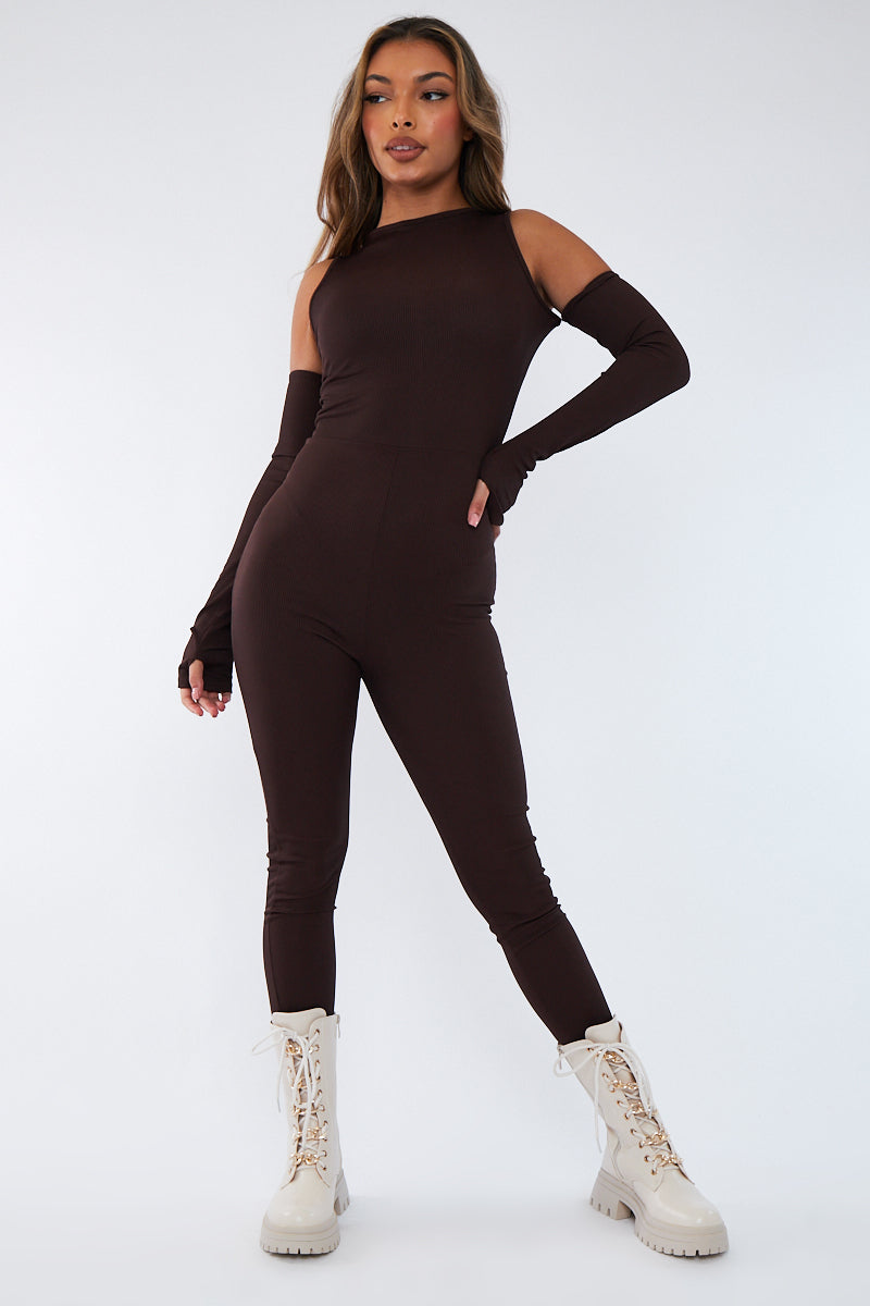 chocolate rib jumpsuit