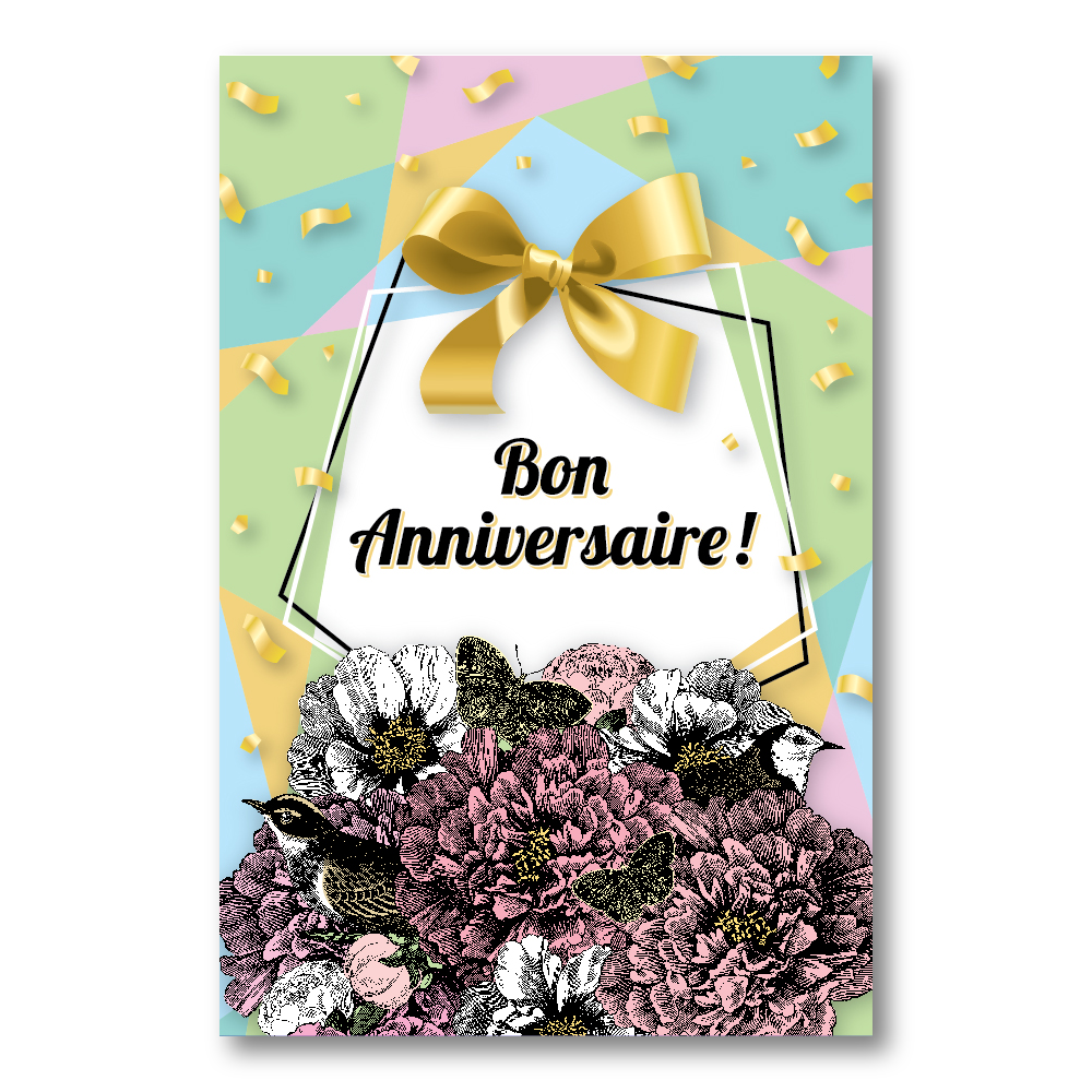 Bon Anniversaries 4x6 French Greeting Card Envelope Included Pentagon Accessories
