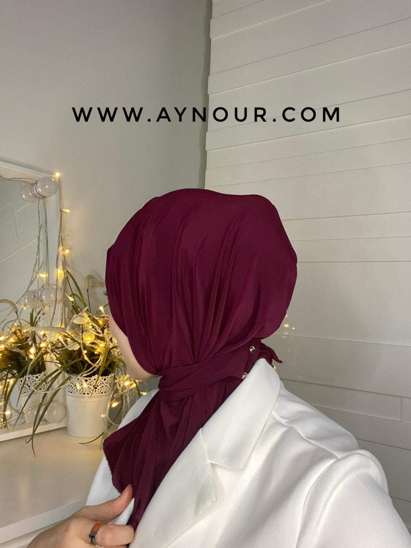 Deep Raspberry Color Best Instant Hijab 2021 