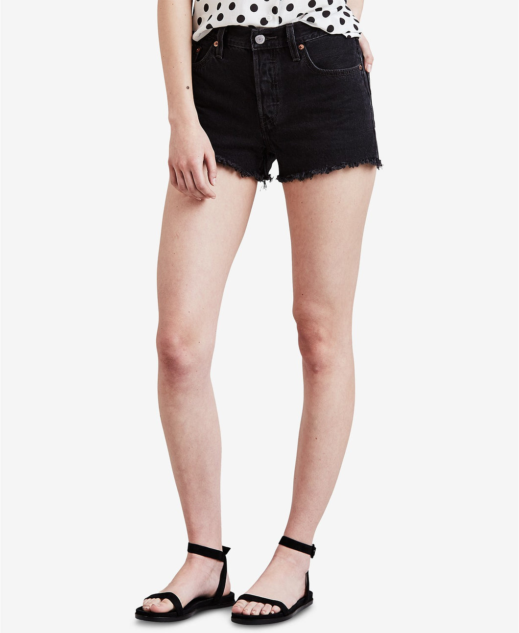 levi's 501 cotton high rise shorts