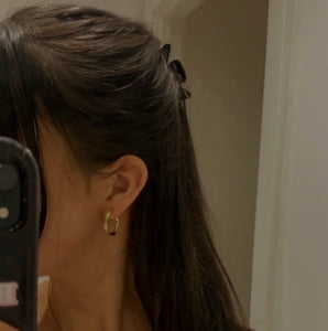 Ava Hoop Earrings on influencer model