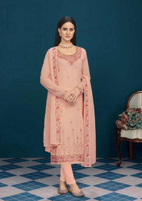 Off-White Flared Suit with Embroidery – Sukriti Store