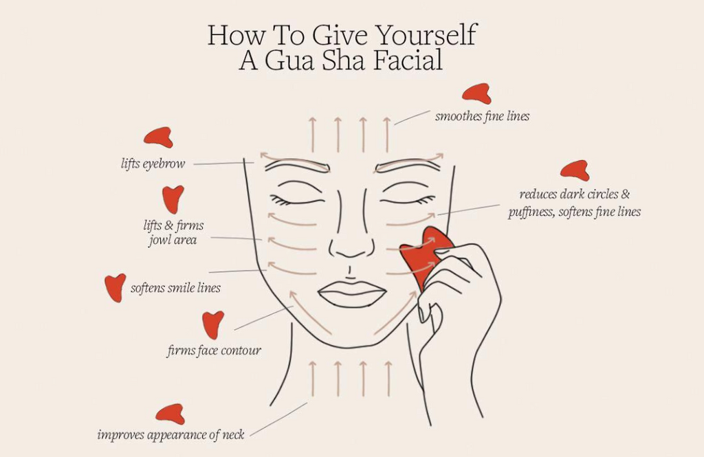 Gua Sha technique how to: natural face lift