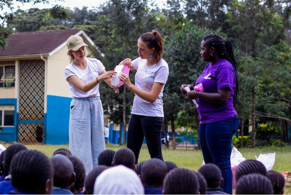 taboo co-founders isobel marshall elosie hall teaching menstrual education in kenya