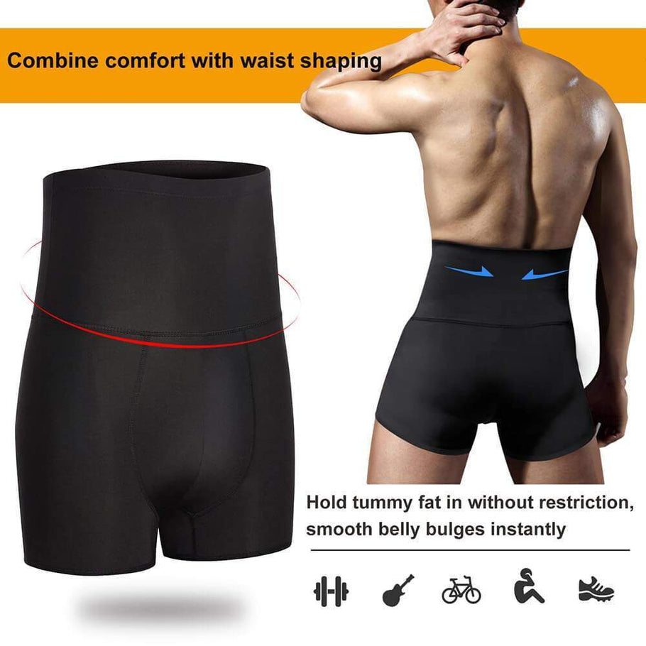 Mens Stomach Shaper Compression Shorts