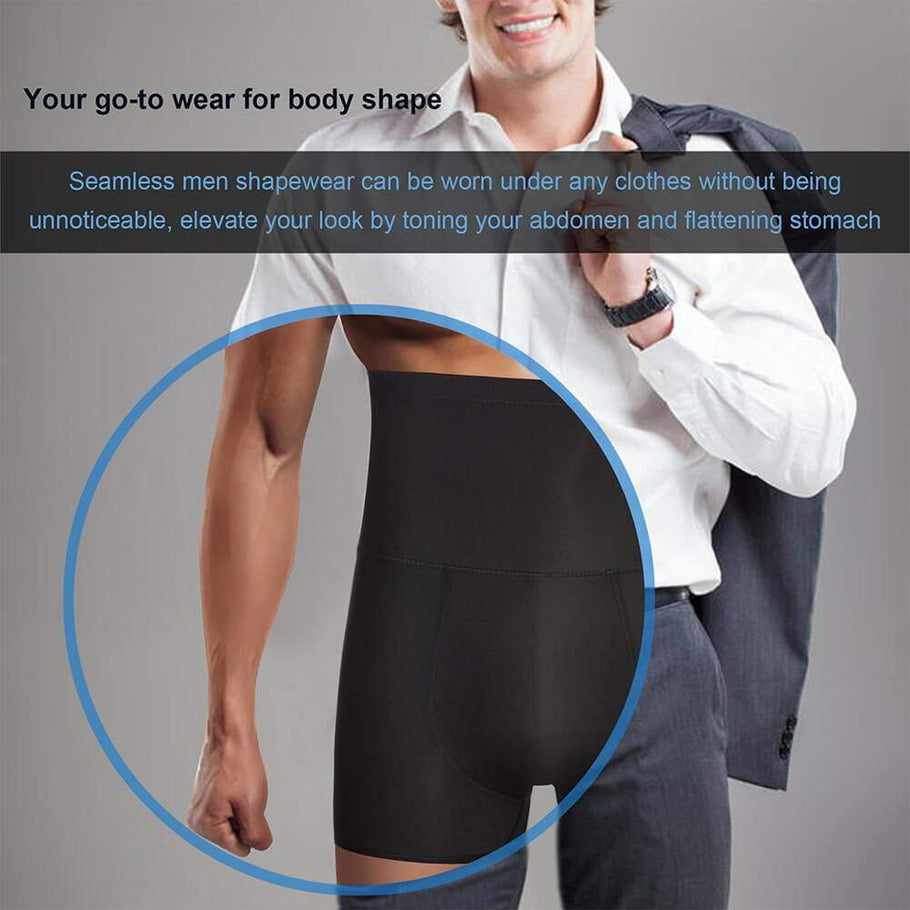 Mens Stomach Shaper Compression Shorts