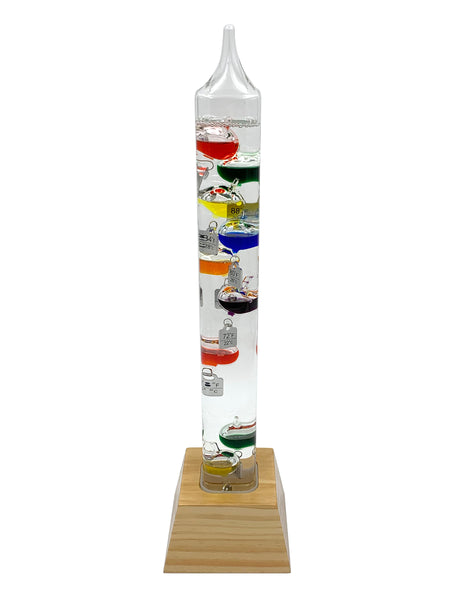 25 Tall Square Tube Galileo Thermometer With Wooden Base – ZoCo LLC