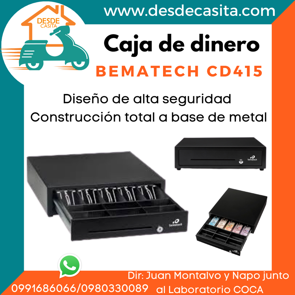 Caja De Dinero Metalica Bematech Cd415