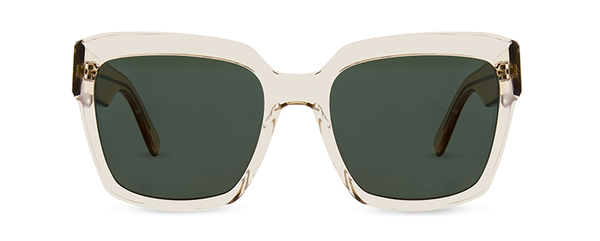 Matilda Butterscotch with Green Lenses Sunglasses