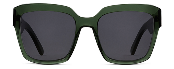 Matilda Butterscotch with Green Lenses Sunglasses