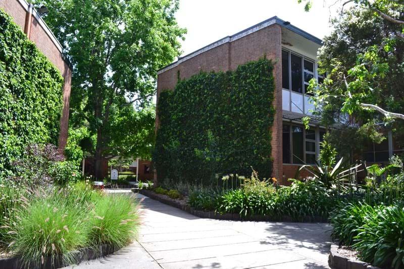 A photo of the stunning gardens at Haileybury College which showcase the quality wholesale plants that Dinsan Nursery produces.