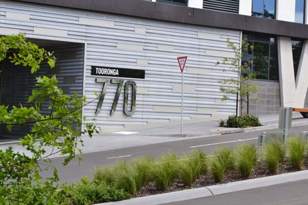 A photo of the gardens at Tooronga Village showcasing Dinsan Nursery's quality wholesale plants. Tooronga Village is a previous project of Dinsan Nursery's.