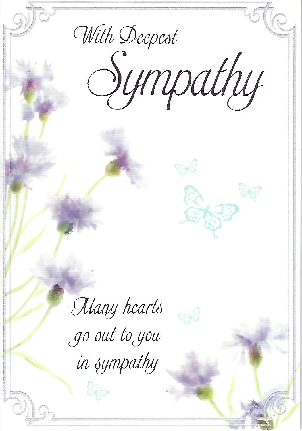 With Deepest Sympathy of Your Loss Greeting Card – MHJ Direct.co.uk