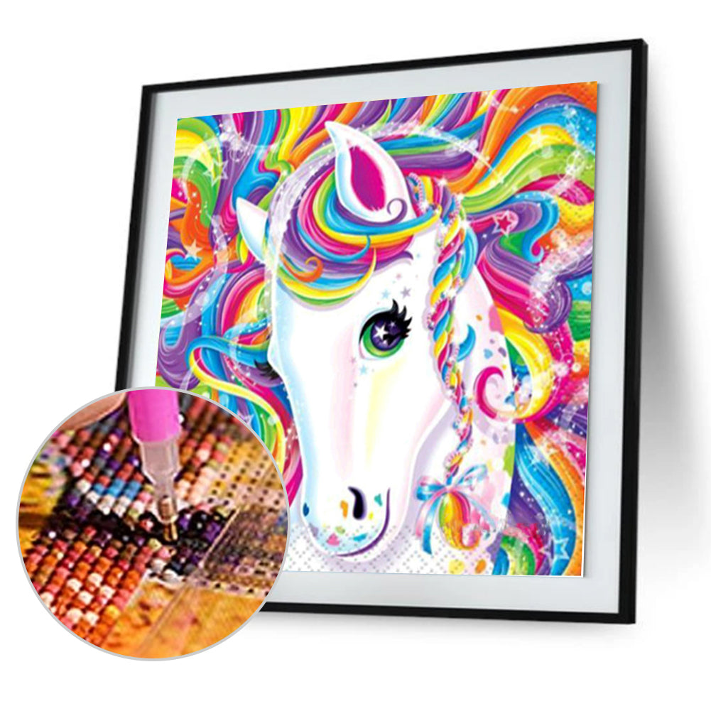 

30*30CM - Round Drill Diamond Painting - Horse, Default title, 501 Original