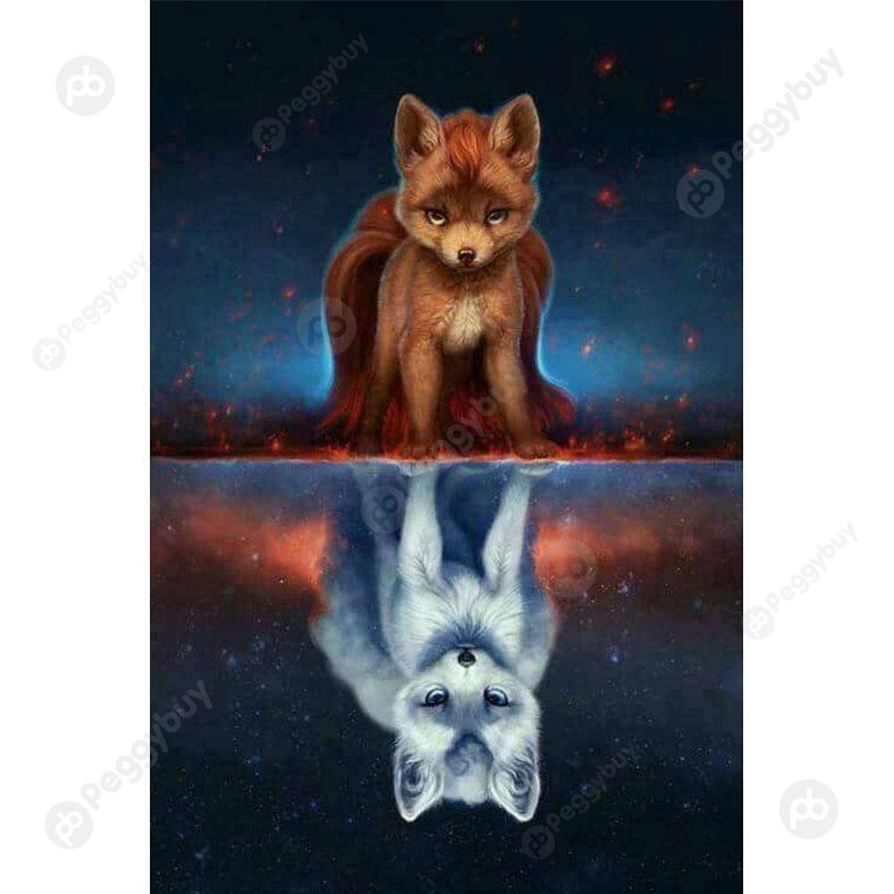 

5D DIY Full Drill Diamond Painting Cute Fox Cross Stitch Embroidery Mosaic, Default title, 501 Original