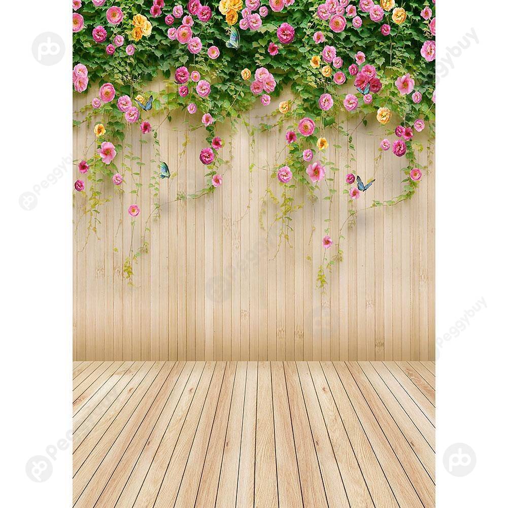 

Wooden Planks Flower Photography Background Cloth Backdrop Decor, 0.6x0.9m, 501 Original